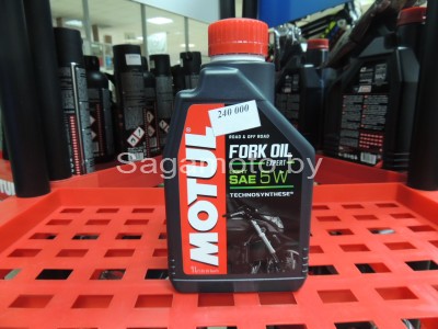 Масло Motul FORK OIL EXP L 5w 100% синтетическое для реверсных телескопических вилок мотоциклов (1л)